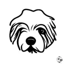 maltese dog tattoo design idea
