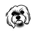 maltese dog tattoo design idea