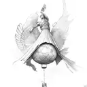 Icarus falling  tattoo design idea