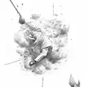 Icarus falling  tattoo design idea