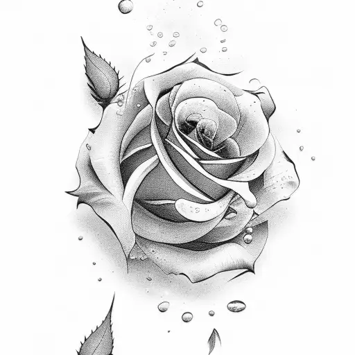 a dive with roses tattoo design idea