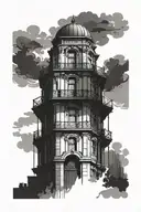 elevator architecture tattoo design idea