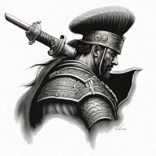 Ottoman Warrior Soldier tattoo design idea