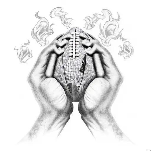 football fan, one hand with middle finger up, beer in other hand, smoking a cigarette  tattoo design idea