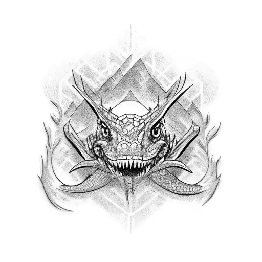 corvo e crocodilo  tattoo design idea