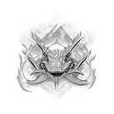 corvo e crocodilo  tattoo design idea