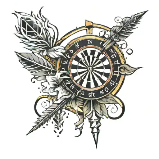 darts themed tattoo tattoo design idea