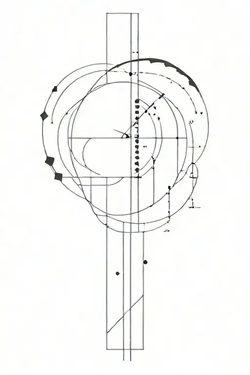 A tattoo of timeline vertically representing the life of a person, some of the ramifications represent a period of time tattoo design idea
