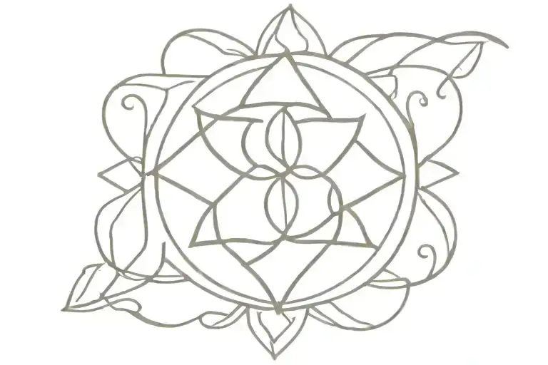 hindu symbol, small, feminine  tattoo design idea