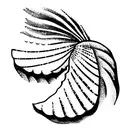 scallop shell tattoo design idea