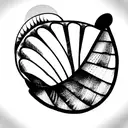 scallop shell tattoo design idea