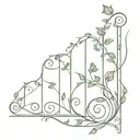 Grécourt Gates made out of ivy vines tattoo design idea