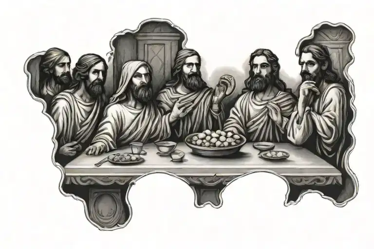 the last supper tattoo tattoo design idea