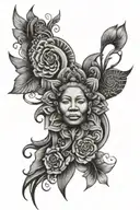 Mandela design with elements tattoo design idea