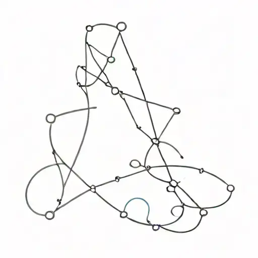 Pisces and Capricorn constellation only (combined together) tattoo design idea