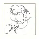 Constellation of Pisces and Capricorn combined tattoo tattoo design idea