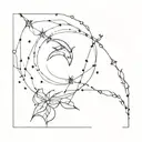 Constellation of Pisces and Capricorn combined tattoo tattoo design idea