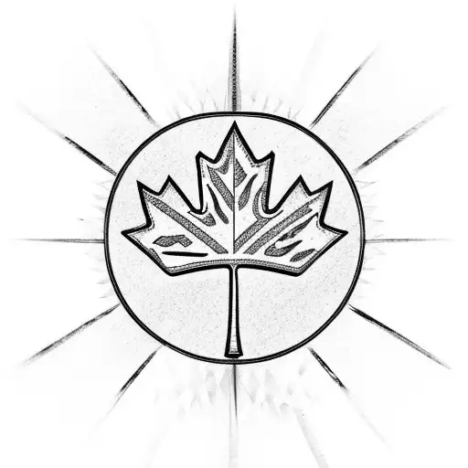 Combined British Union Jack,  Canadian Maple Leaf, and Hong Kong Flag tattoo design idea
