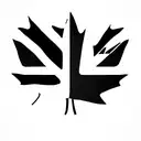 British Union Jack and Canadian Maple Leaf placed on a Hong Kong Flag tattoo design idea
