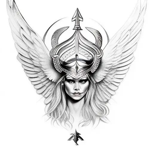 valkyrie tattoo design idea