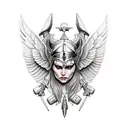 valkyrie tattoo design idea