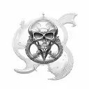 pirate coin tattoo design idea