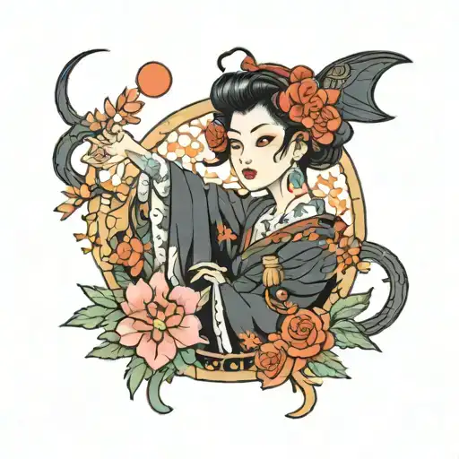 magical witchy feminine empowering  tattoo design idea