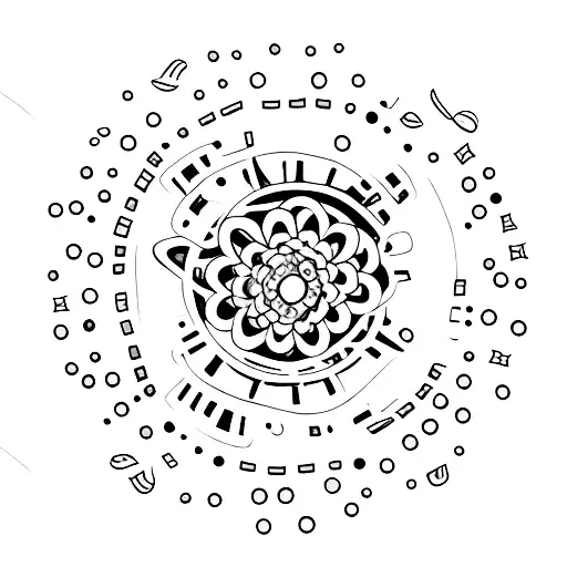 Ankle Tatoo round chain tattoo design idea