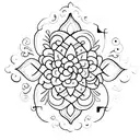 Ankle Tatoo round chain tattoo design idea