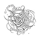 Ankle Tatoo round chain tattoo design idea