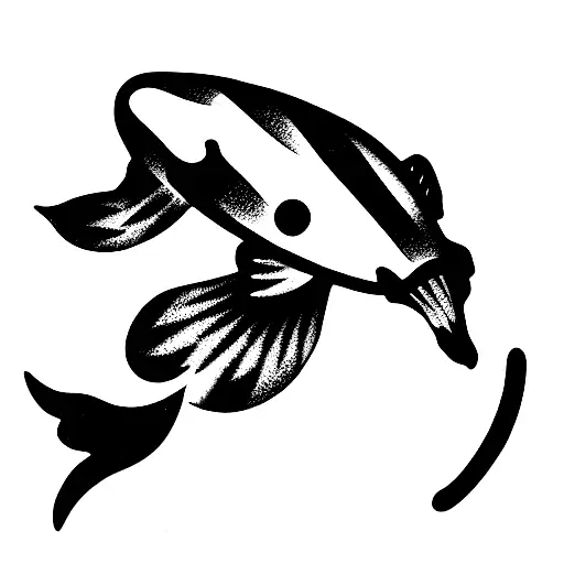 Koi Fish, poppy flower, Gemini, Pisces, nurse shark, lunar phases tattoo design idea