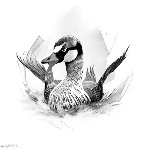 black Swan tattoo design idea