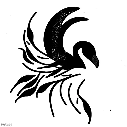 black Swan tattoo design idea