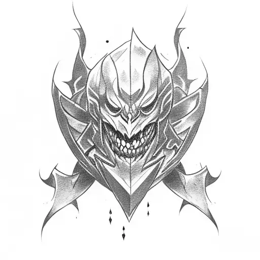 shaco league of legends tattoo design idea