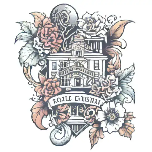 hotel california and maryland and family  tattoo design idea