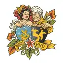 maryland and family holding hands tattoo design idea