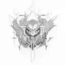 thunderbolt band  tattoo design idea