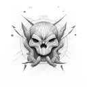 thunderbolt band  tattoo design idea