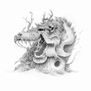 thunderbolt band  tattoo design idea