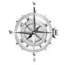compass with clock combine tattoo design idea