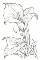 calla Lilly flower tattoo design idea