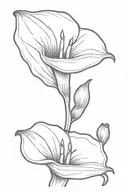 calla Lilly flower tattoo design idea