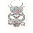 simple namakubi style  tattoo design idea