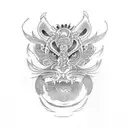 simple namakubi style  tattoo design idea