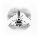 simple namakubi style  tattoo design idea