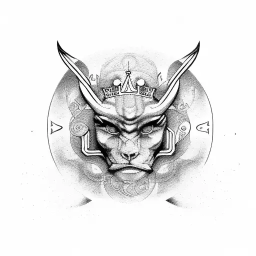 cancer zodiac King of the emotions  tattoo design idea