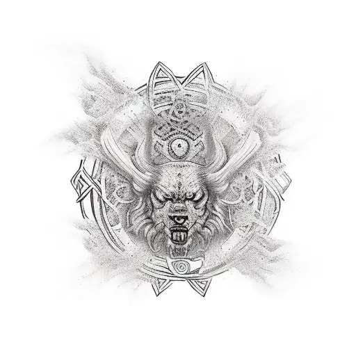 "Tattoo for chest: Combine 'kaizen', 'fall seven rise 8', and 'be free of passion yet full of love' with Viking tribal e tattoo design idea