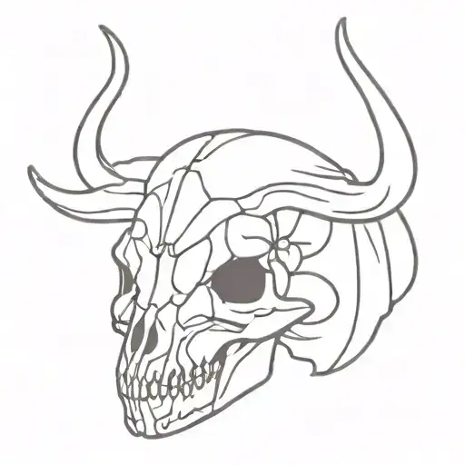 Texas lornghorn skull fyfg  tattoo design idea