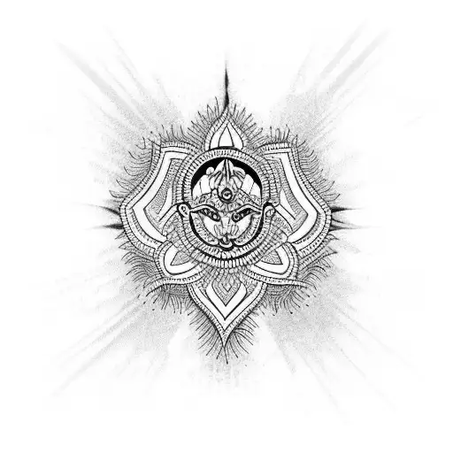 hindu mantra tattoo design idea