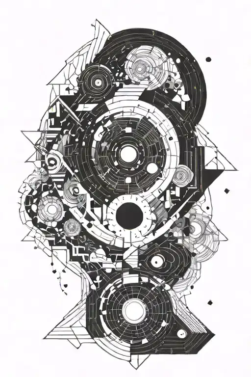 interstellar black hole tattoo design idea